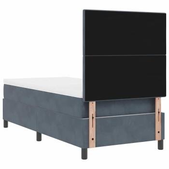 Boxspringbett mit Matratze Dunkelgrau Samt