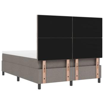 Boxspringbett mit Matratze & Bank Taupe 160x200 cm Stoff