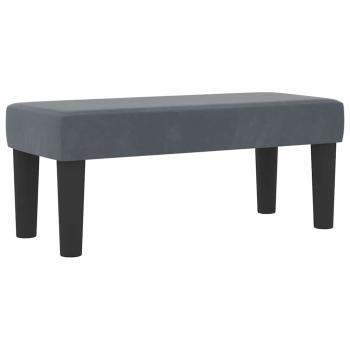 Boxspringbett mit Matratze & Bank Dunkelgrau 100x200 cm Samt