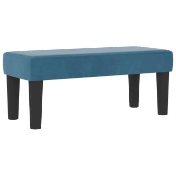 Boxspringbett mit Matratze & Bank Dunkelblau 90x190 cm Samt