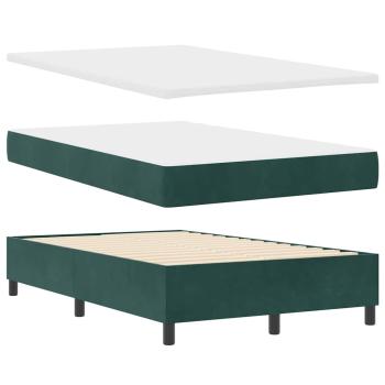 Boxspringbett mit Matratze & Bank Dunkelgrün 120x200 cm Samt