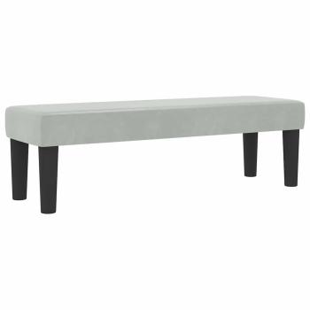 Boxspringbett mit Matratze & Bank Hellgrau 160x200 cm Samt