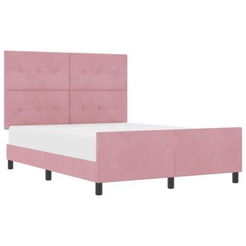 ARDEBO.de - Bettgestell Rosa 160x200 cm Samt