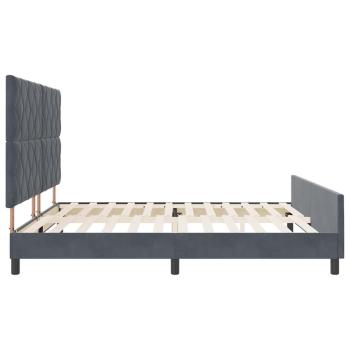 Dunkelgraues Samtbettgestell 200x200 cm