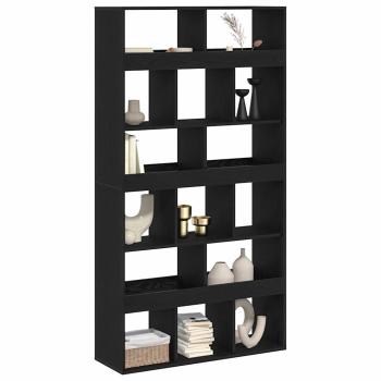 Raumteiler 2 Stück Schwarz Eiche 100x33x187,5 cm Holzwerkstoff