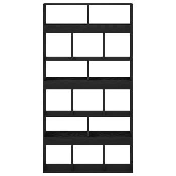 Raumteiler 2 Stück Schwarz Eiche 100x33x187,5 cm Holzwerkstoff