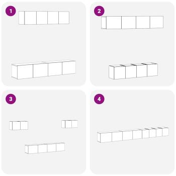 6-teiliges TV-Schrank-Set Wandmontiert Schwarz Eiche Holzwerkstoff, Schwarzer Eichen-TV-Ständer 80x30x30 cm aus Holzwerkstoff, Wandmontierte TV-Schränke 2 Stück Schwarz Eiche 30.5x30x30 cm