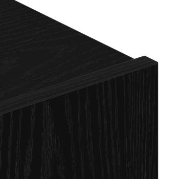 4-teiliges TV-Schrank-Set wandmontiert Schwarze Eiche Holzwerkstoff, Schwarze Eiche TV-Ständer 80x30x30 cm aus Holzwerkstoff, Wandmontierte TV-Schränke - 2 Stück Schwarze Eiche, 30,5x30x90 cm, aus Holzwerkstoff