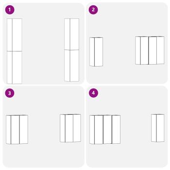 4-teiliges TV-Schranksystem Schwarz Eiche 30.5x30x90 cm Holzwerkstoff, Wandmontierte TV-Schränke - 2 Stück Schwarz Eiche, 30.5x30x90 cm, aus Holzwerkstoff