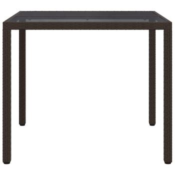 Gartentisch Braun 90 x 90 x 75 cm Poly-Rattan