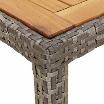 Gartentisch Grau 150x90x75 cm Poly-Rattan