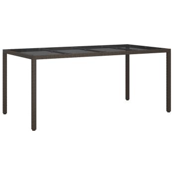 Gartentisch Braun 190x90x75 cm Poly-Rattan