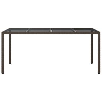 Gartentisch Braun 190x90x75 cm Poly-Rattan