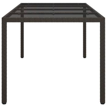 Gartentisch Braun 190x90x75 cm Poly-Rattan