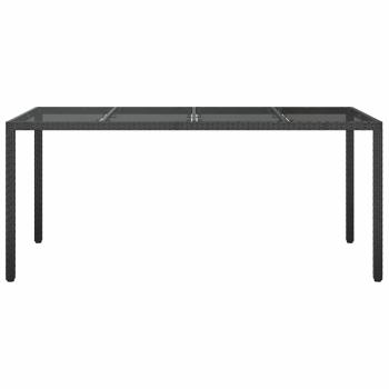 Gartentisch Schwarz 190x90x75 cm Poly-Rattan