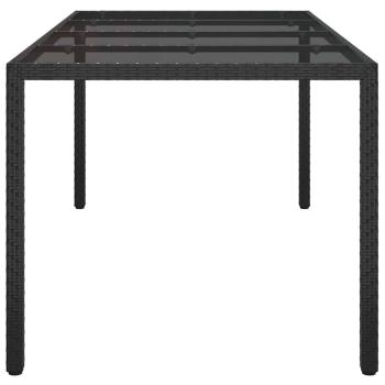 Gartentisch Schwarz 190x90x75 cm Poly-Rattan