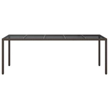 Gartentisch Braun 250x100x75 cm Poly-Rattan