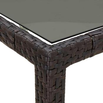 Gartentisch Braun 250x100x75 cm Poly-Rattan