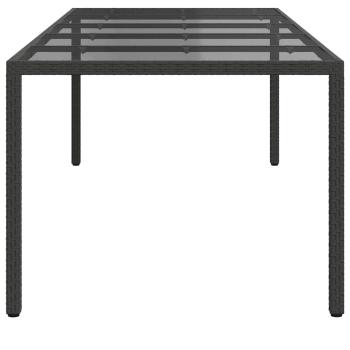 Gartenspeisetisch Schwarz 250x100x75 cm Poly Rattan