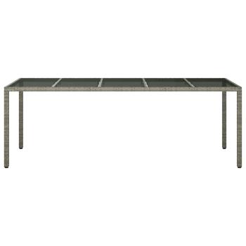 Gartentisch Grau 250x100x75 cm Poly-Rattan
