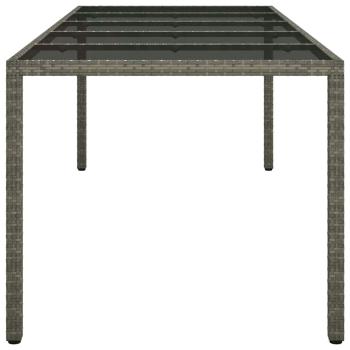 Gartentisch Grau 250x100x75 cm Poly-Rattan