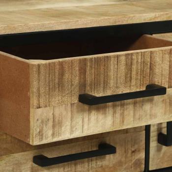 Sideboard 100x35x70 cm Raues Mangoholz