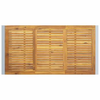 Esszieltisch Grau 160x80x75 cm Stahl und massivem Akazienholz