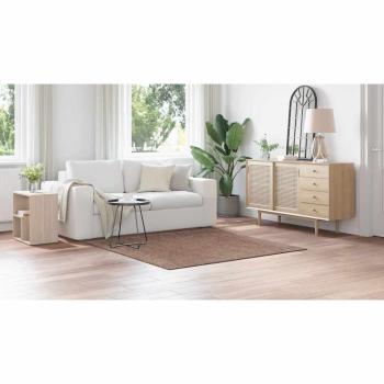 Shaggy Teppich Hochflor Braun 160x160 cm PP