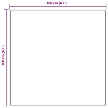 Shaggy Teppich Hochflor Braun 160x160 cm PP