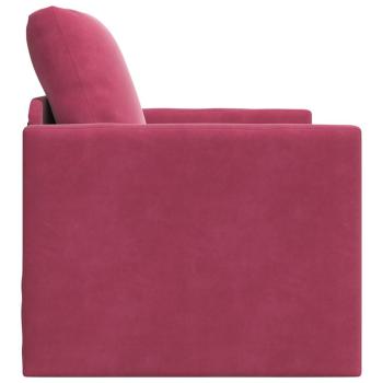 Sofa-Bett 2-in-1 Weinrot 74x77x81 cm Velour
