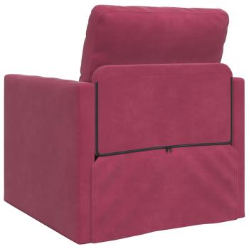 Sofa-Bett 2-in-1 Weinrot 74x77x81 cm Velour