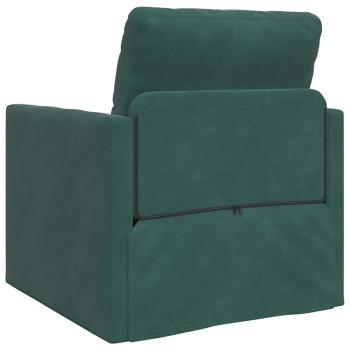 Sofa-Bett 2-in-1 Dunkelgrün 74x77x81 cm Samt