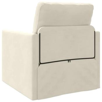 Boden Sofa Bett 2-in-1 Creme 74x77x81 cm Samt