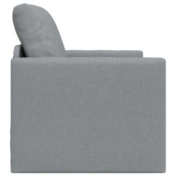 Boden-Sofa-Bett 2-in-1 Hellgrau 74x77x81 cm Stoff