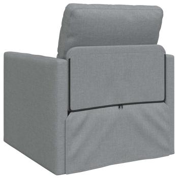 Boden-Sofa-Bett 2-in-1 Hellgrau 74x77x81 cm Stoff