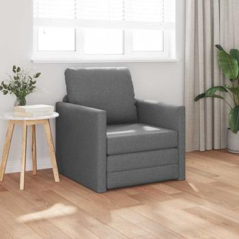 ARDEBO.de - Boden Sofa Bett 2-in-1 Dunkelgrau 74x77x81 cm Stoff