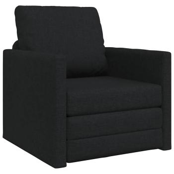 Fußboden Sofa Bett 2-in-1 Schwarz 74x77x81 cm Stoff