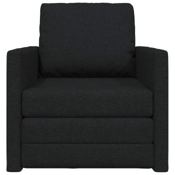 Fußboden Sofa Bett 2-in-1 Schwarz 74x77x81 cm Stoff