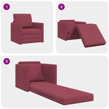 Boden Schlafsofa 2-in-1 Weinkelchrot 74x77x81 cm Stoff