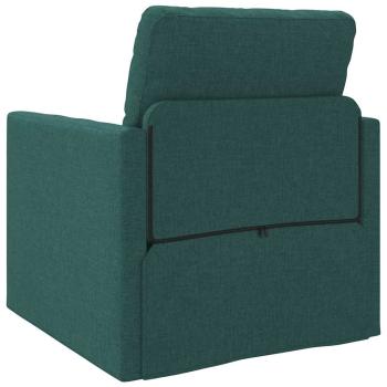 Fußsofa-Bett 2-in-1 Dunkelgrün 74x77x81 cm Stoff