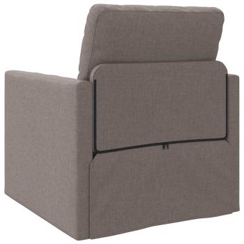 Boden-Sofa-Bett 2-in-1 Taupe 74x77x81 cm Stoff
