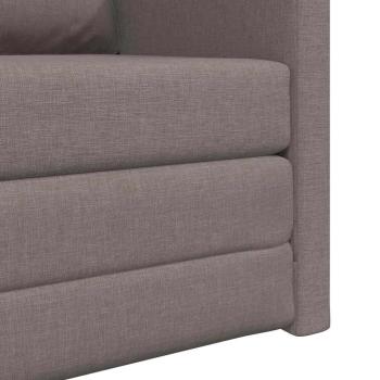Boden-Sofa-Bett 2-in-1 Taupe 74x77x81 cm Stoff