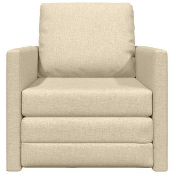 Boden-Sofa-Bett 2-in-1 Creme 74x77x81 cm Stoff