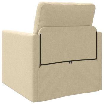 Boden-Sofa-Bett 2-in-1 Creme 74x77x81 cm Stoff