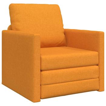 Boden-Sofa-Bett 2-in-1 Dunkelgelb 74x77x81 cm Stoff