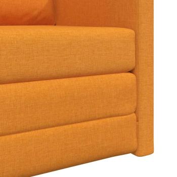 Boden-Sofa-Bett 2-in-1 Dunkelgelb 74x77x81 cm Stoff