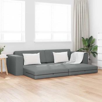 ARDEBO.de - Boden-Sofa-Bett 2-in-1 Dunkelgrau 245x150x60.5 cm Stoff