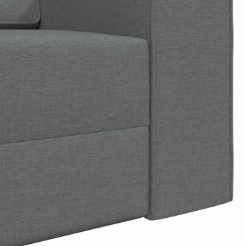 Boden-Sofa-Bett 2-in-1 Dunkelgrau 245x150x60.5 cm Stoff