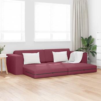 ARDEBO.de - Futon-Sofa-Bett 2-in-1 Burgunderrot 245x150x60.5 cm Stoff