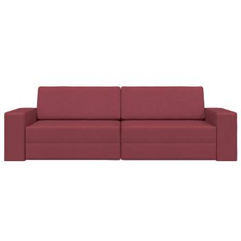 Futon-Sofa-Bett 2-in-1 Burgunderrot 245x150x60.5 cm Stoff